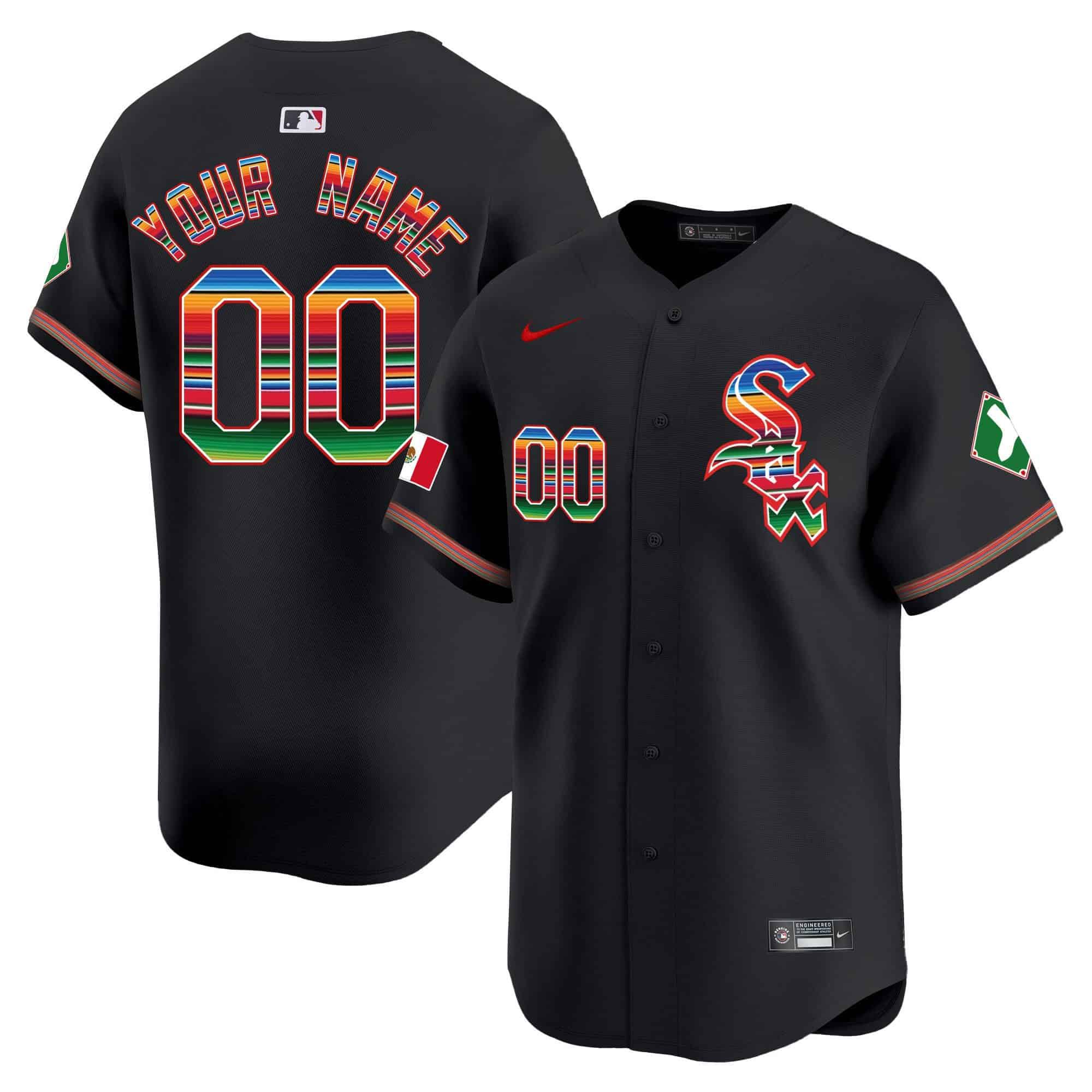 Men Chicago White Sox Black Nike 2024 Mexico Vapor Premier Limited Custom MLB Jersey->customized mlb jersey->Custom Jersey